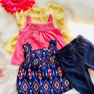 Baby girl shirts with a pair of pants